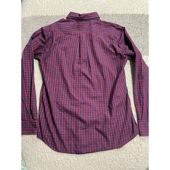 Dockers Button Up Plaid Shirt Men's Size Medium Plaid WPL 423 Red Blue Purple - Picture 6 of 9